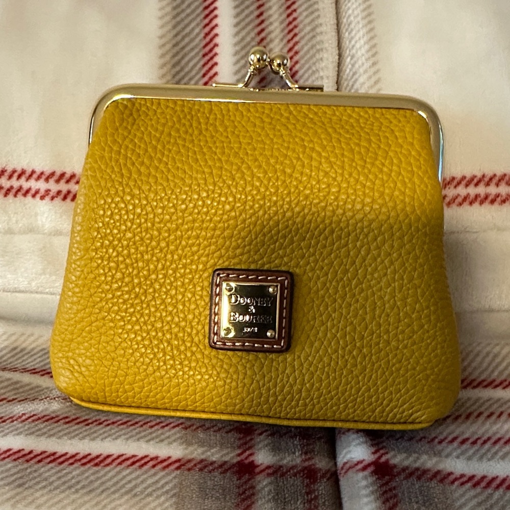 Dooney & Bourke Mustard Leather Coin Purse